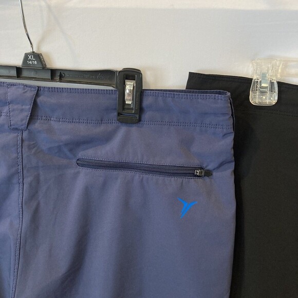 Old Navy Active Shorts Mens Size large Swim Blue Black Trunks 2 Pairs - Picture 6 of 10